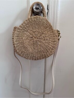 Clare V. Raffia Crossbody Beach Bag
